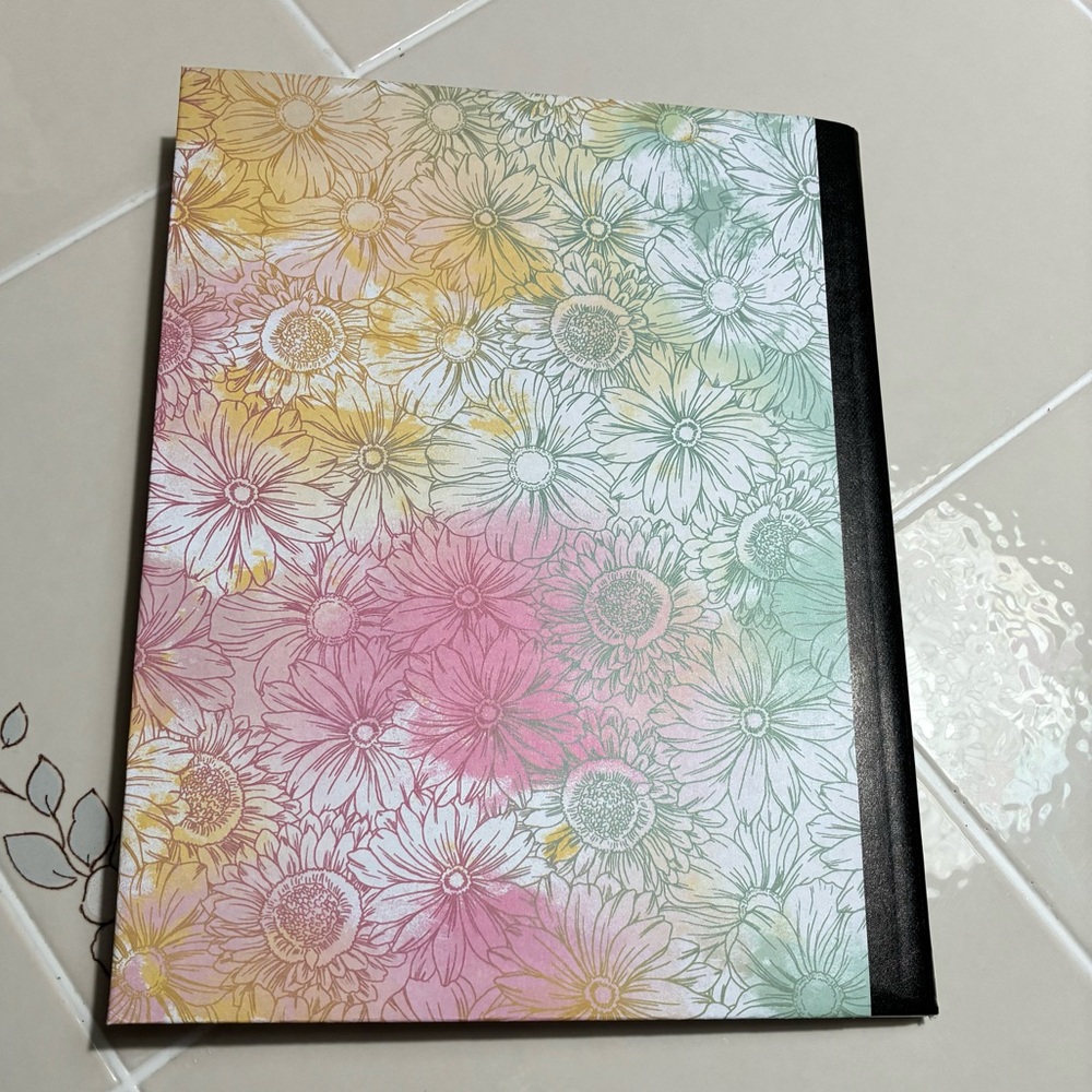Handcrafted Colorful Smiley Face Composition Notebook - Picture 4 of 4